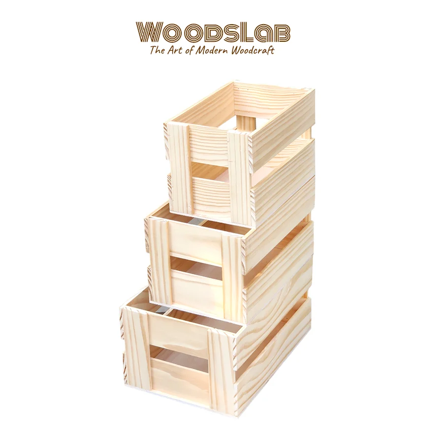 ลังไม้สนแท้ รุ่น LM3 ลังไม้พรีเมียม เก็บของ ตกแต่งร้าน คาเฟ่