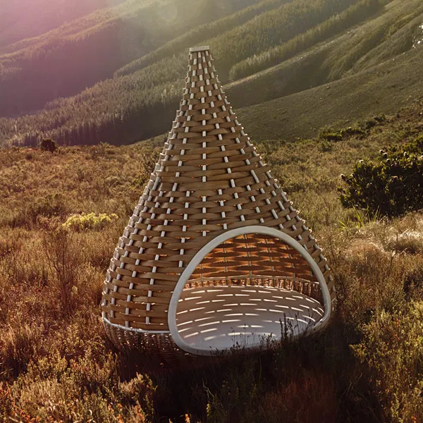 Out door hanging nestrest swing Hotel beach outdoor rattan swing chair weaving balcony hanging basket leisure swing bed