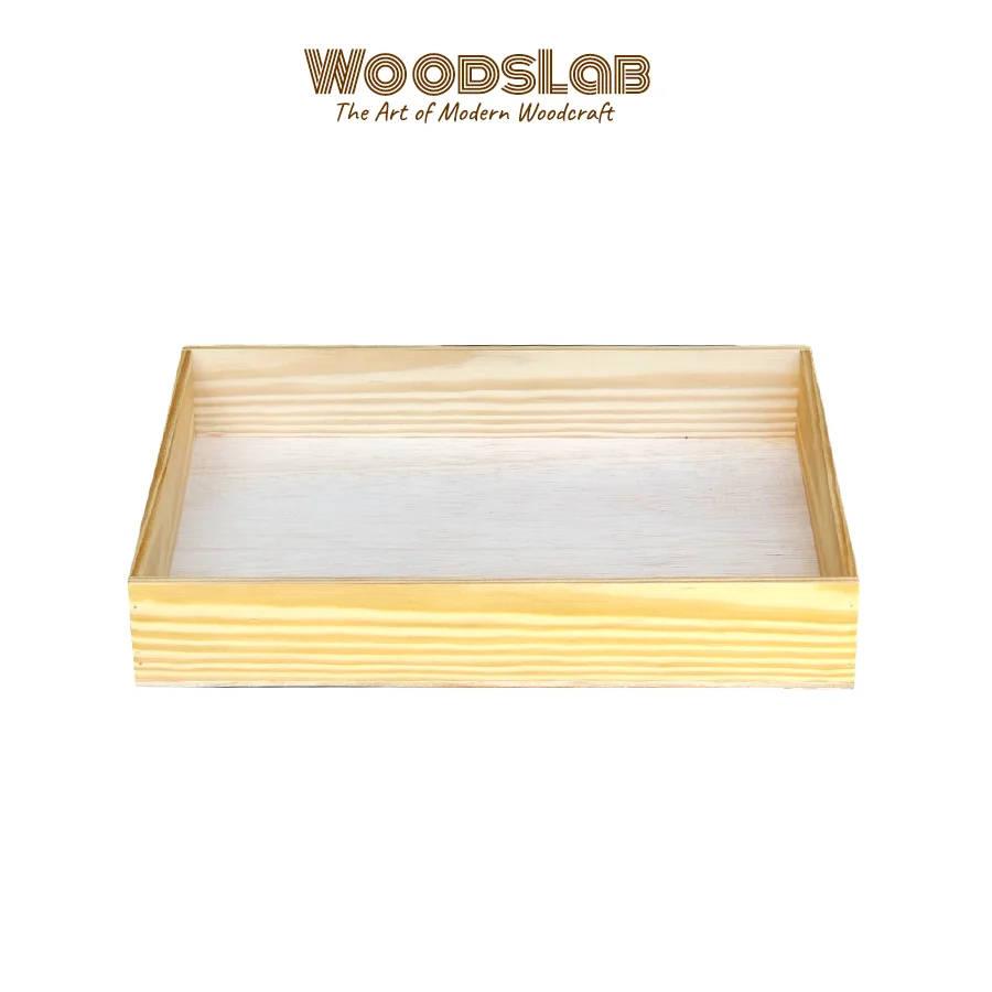 ถาดไม้สนแท้ รุ่น LM4 ถาดไม้ธรรมชาติ สำหรับตกแต่งบ้านและร้านกาแฟ