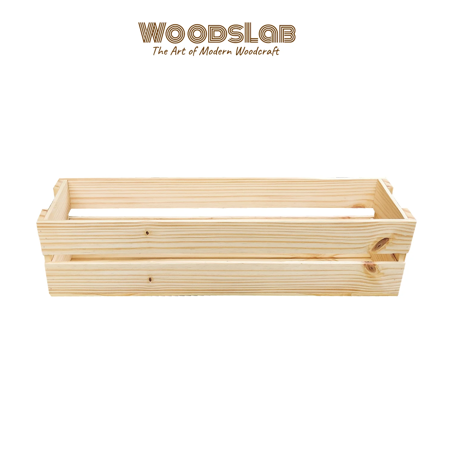 กะบะไม้สนยาว รุ่น LM9 | กล่องไม้จัดระเบียบ ขนาด 15x60x15 cm สำหรับตกแต่งและจัดของอเนกประสงค์